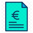 Document en euros  Icône