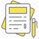 Document Fiscal Impot Document Icône