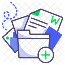 Document Folder Add Files File Storage Icon