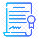 Document Certification Certificate Icon