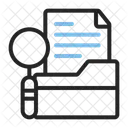 Document Folder Magnifying Glass Icon