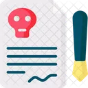 Document Hacking Spam Alert Icon