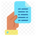 Document In Hand  Icon
