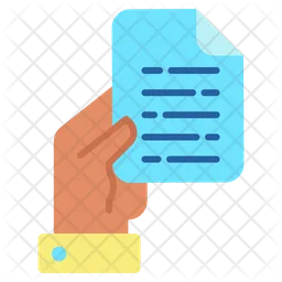 Document In Hand  Icon