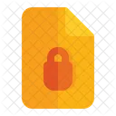 Locked Lock Document Icon