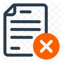 Document Rejected Document Disapproval Content Denial Icon