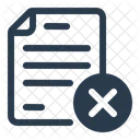 Document Rejected Document Disapproval Content Denial Icon