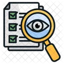 File Review Document Analysis File Search Icon