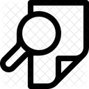 Examen De Document Document Loupe Icône