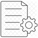 Document Setting Thinline Icon Icon