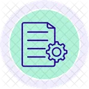 Document Setting Line Icon Icon