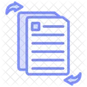 Document Sharing Duotone Line Icon Icon