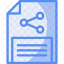 Document Sharing File Collaboration Online Document Exchange Icon