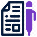 Document Signature Sign Mark Icon
