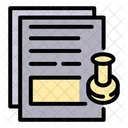 Document Stamp Office Currency Icon