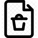 Document Supprime Contour Casse Document Fichiers Icône
