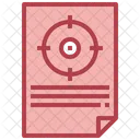 Document Target Document Circular Target Icon