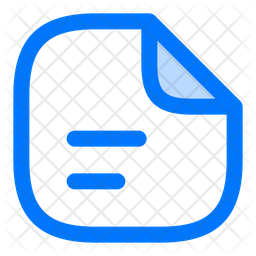 Document Text Icon - Download in Colored Outline Style