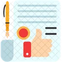 Document Thumbs Up  Icon