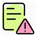 Document Warning File Warning Document Icon