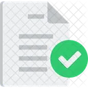 Document  with Check Mark  Icon
