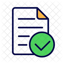 Document with check mark  Icon