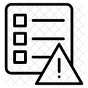 Document with dangerous in triangle button  Icon