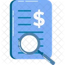 Document with Magnifying Glass  Icon