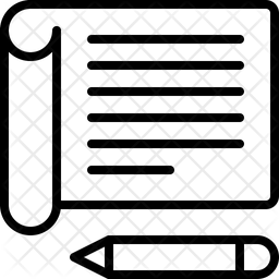 Documentation Icon - Download in Line Style