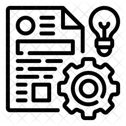 Documentation Icon - Download in Line Style