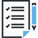 Documento Lista De Verificacao Negocios Ícone