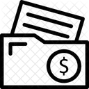 Documento Dolares Arquivo Ícone