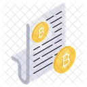 Documento Bitcoin Criptomoeda Criptografia Icon