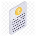 Documento Bitcoin Criptomoeda Criptografia Icon