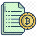 Documento Bitcoin Papel Bitcoin Archivo Bitcoin Icono