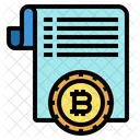 Documento bitcoin  Icono