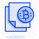 Documento bitcoin  Icono