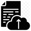 Upload De Nuvem De Documentos Notas Arquivos Icon
