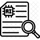 Icono De Linea De Articulo De Investigacion De Inteligencia Artificial Icono