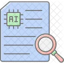 Icono De Color Lineal De Documento De Investigacion De Inteligencia Artificial Icono