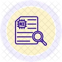 Icono De Circulo De Color De Documento De Investigacion De Inteligencia Artificial Icono