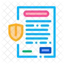 Seguro Acuerdo Papel Icono