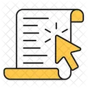 Documento e cursor  Ícone