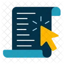Documento e cursor  Ícone