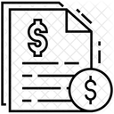 Documento Comercial Informe Financiero Estado Financiero Icono