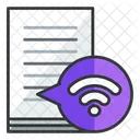 Wifi Documento En Linea Icono