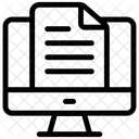 Documento En Linea Financiero Bancario Icono
