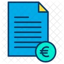 Documento euro  Icono