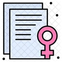 Documento feminino  Ícone