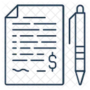 Documento financeiro  Ícone